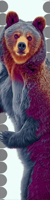 Free bear bookmarks for adults featuring a bear in a side stand